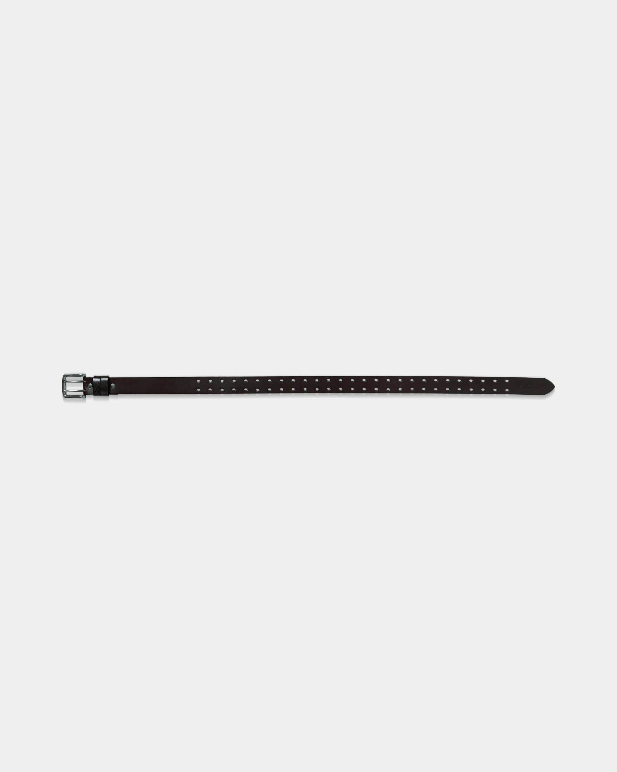 Two Spike Leather Belt - Brown - Image 2
