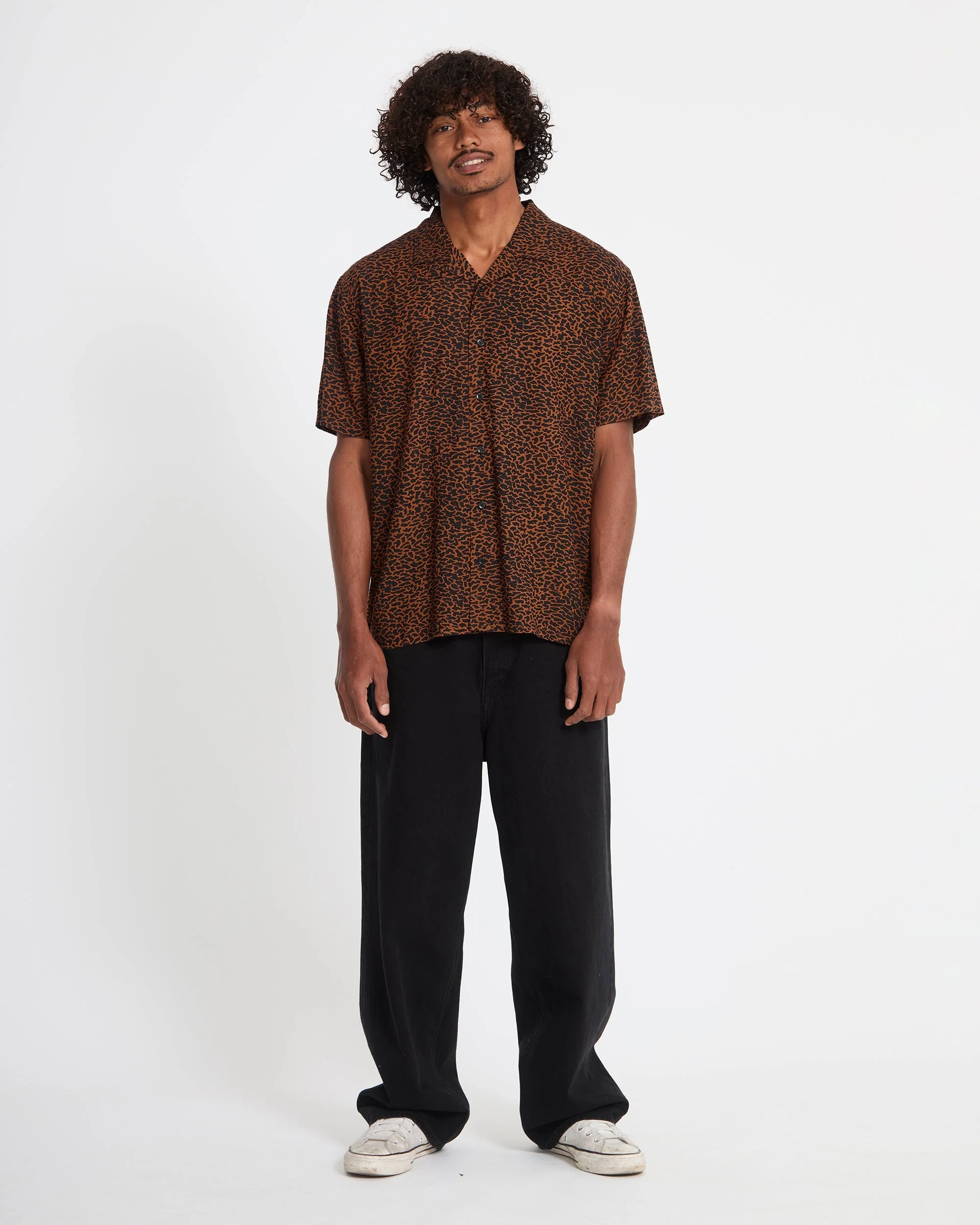Utopias Print Shirt - Brown Horn - Image 9