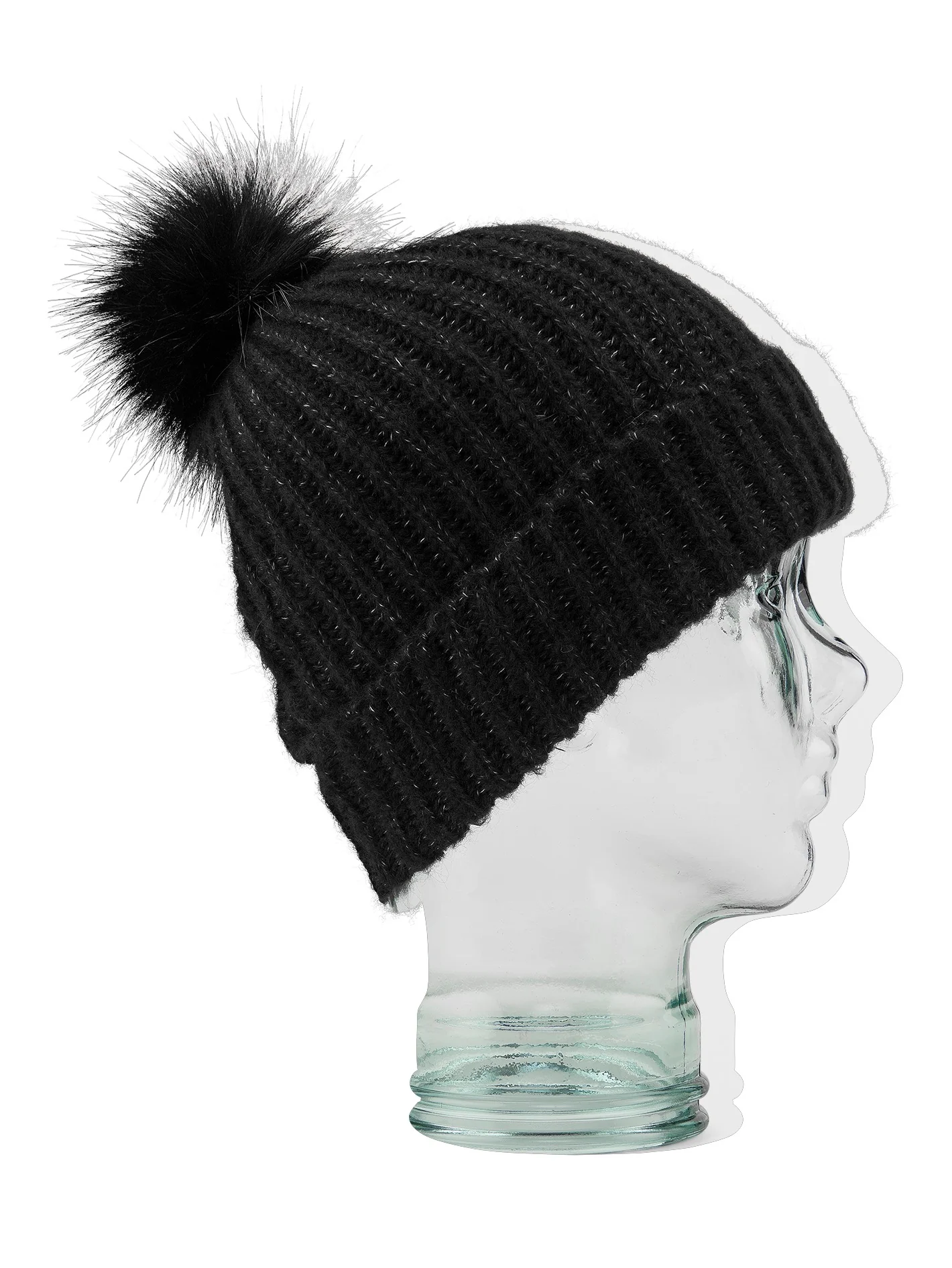 V.Co Lyra Bobble Beanie - BLACK - Image 2