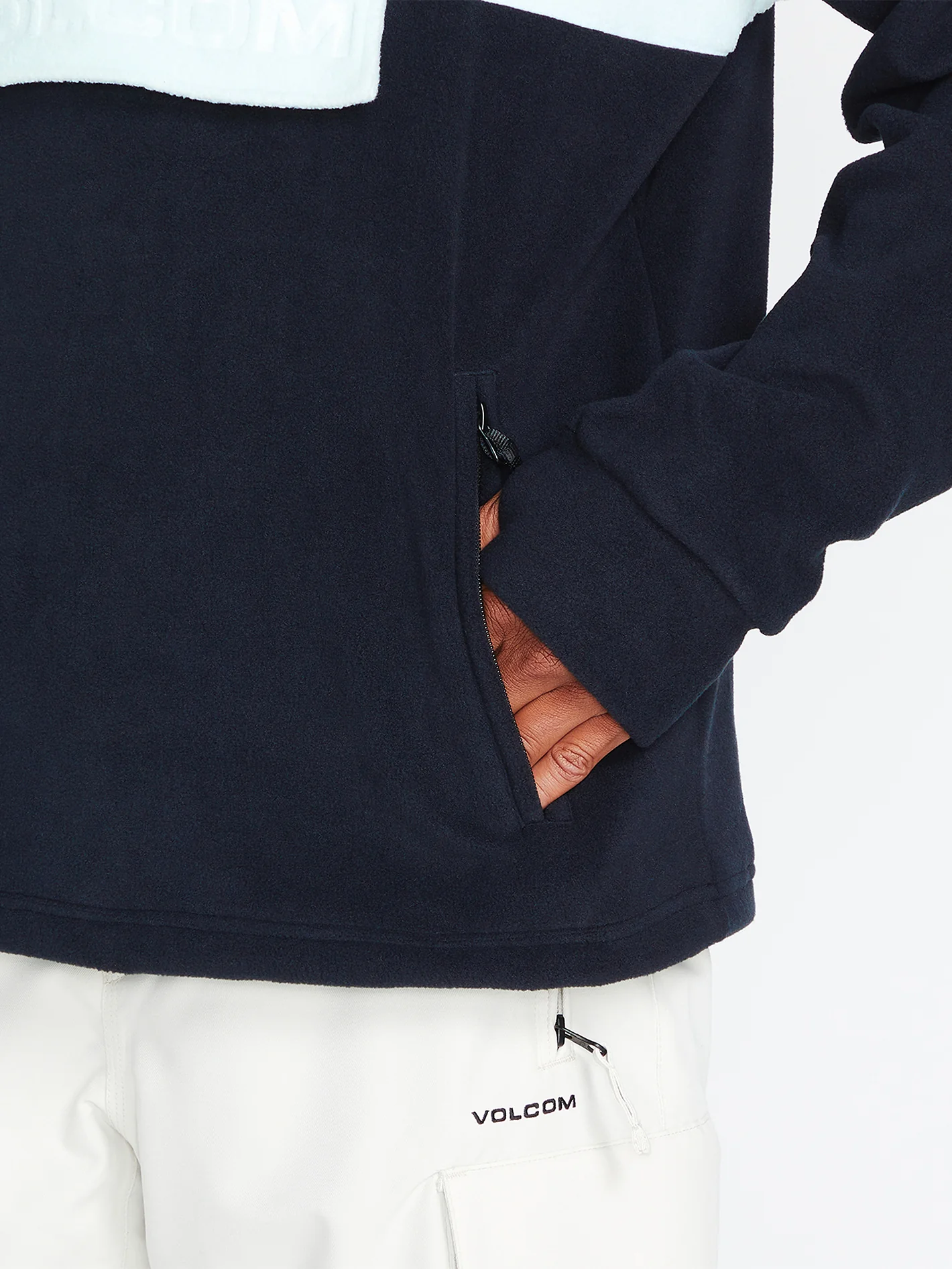 V-Science Fleece 1/2 Zip Hoodie - Sky - Image 7