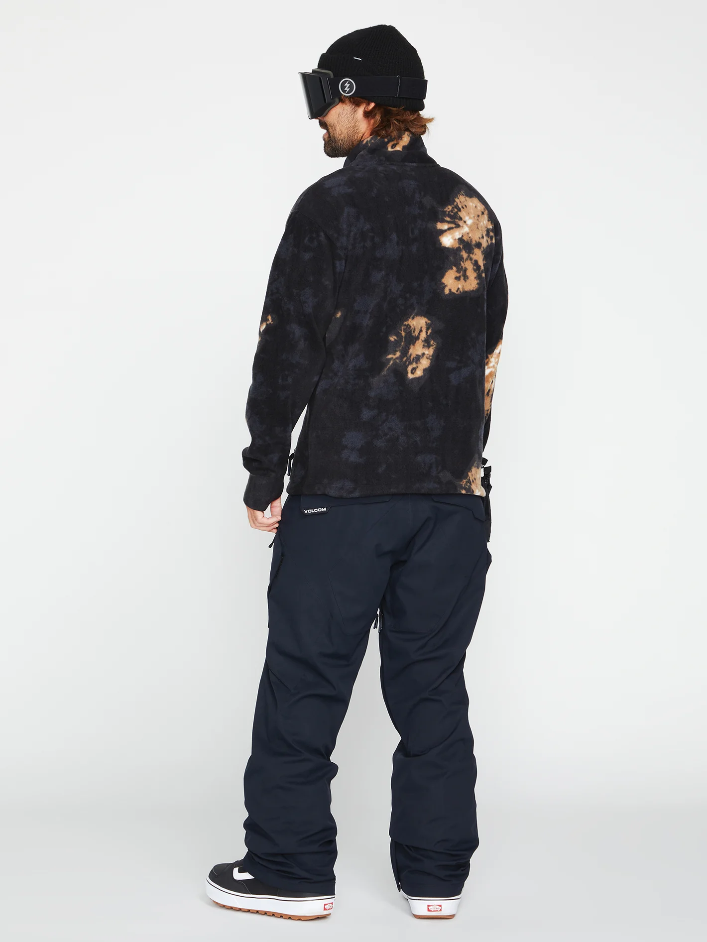 V-Science Fleece 1/2 Zip Sweatshirt - Bleach Black - Image 2
