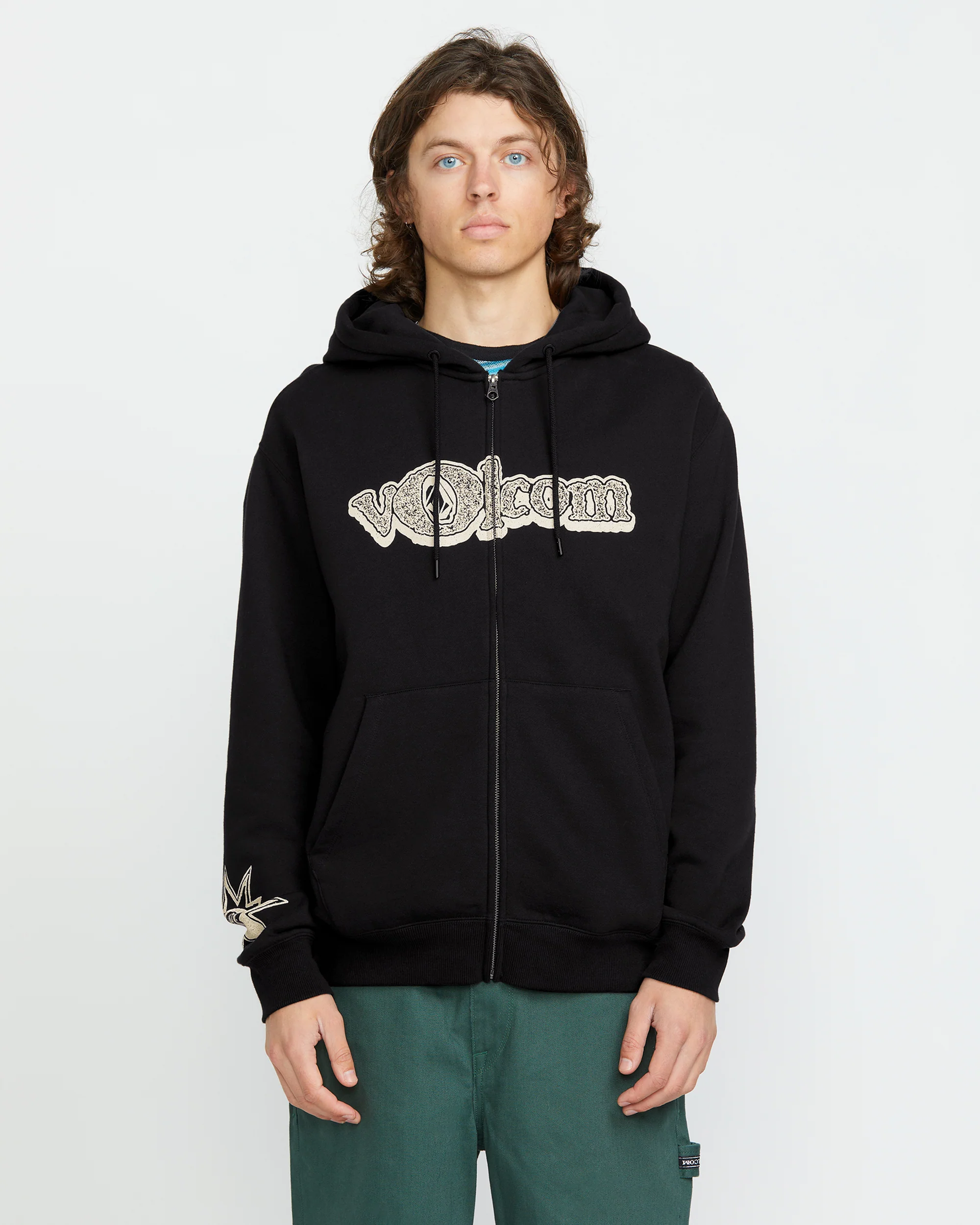 Volcom Ent Full Zip Hoodie - BLACK