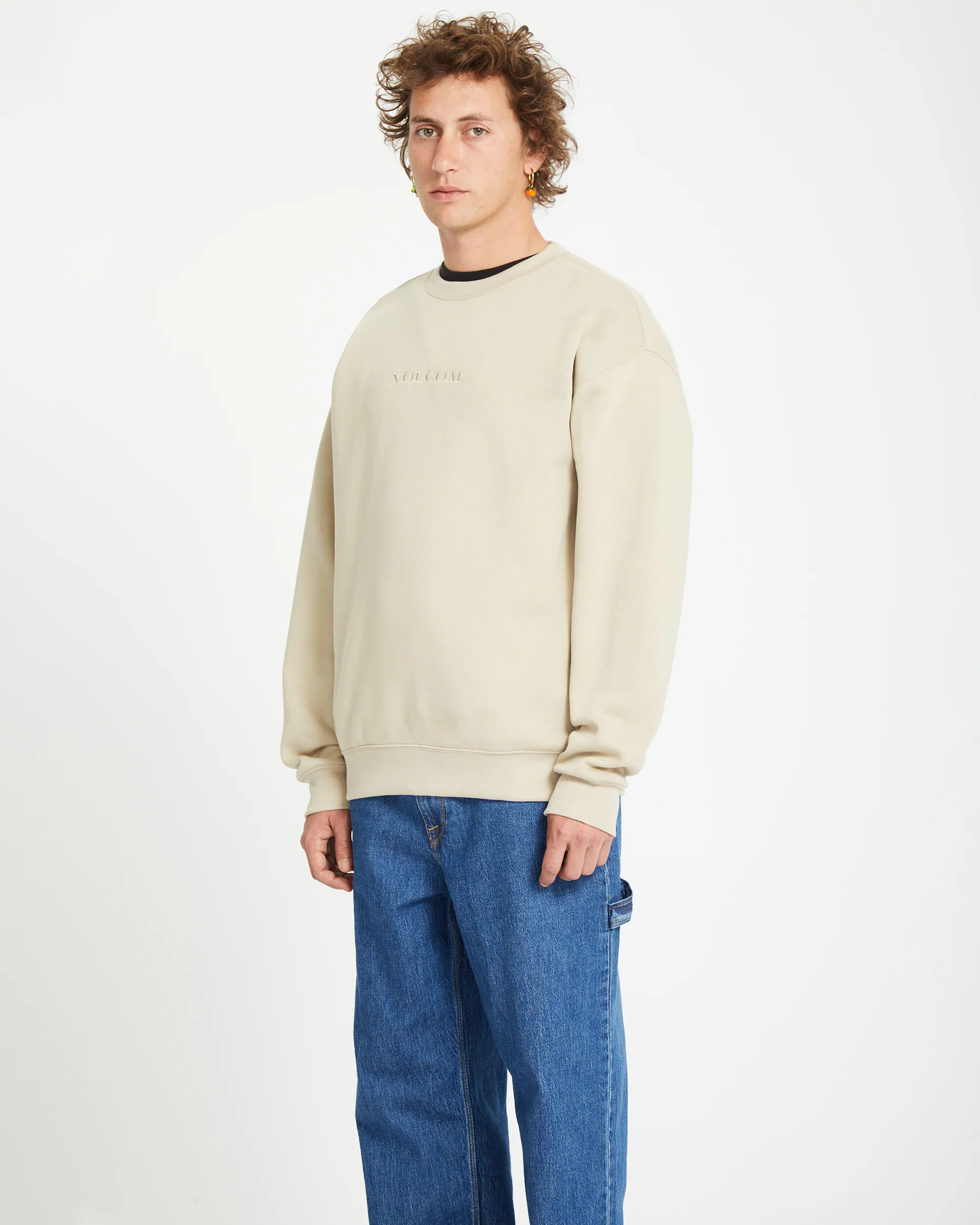 Volcom Stone Sweatshirt - LIGHT KHAKI - Image 3