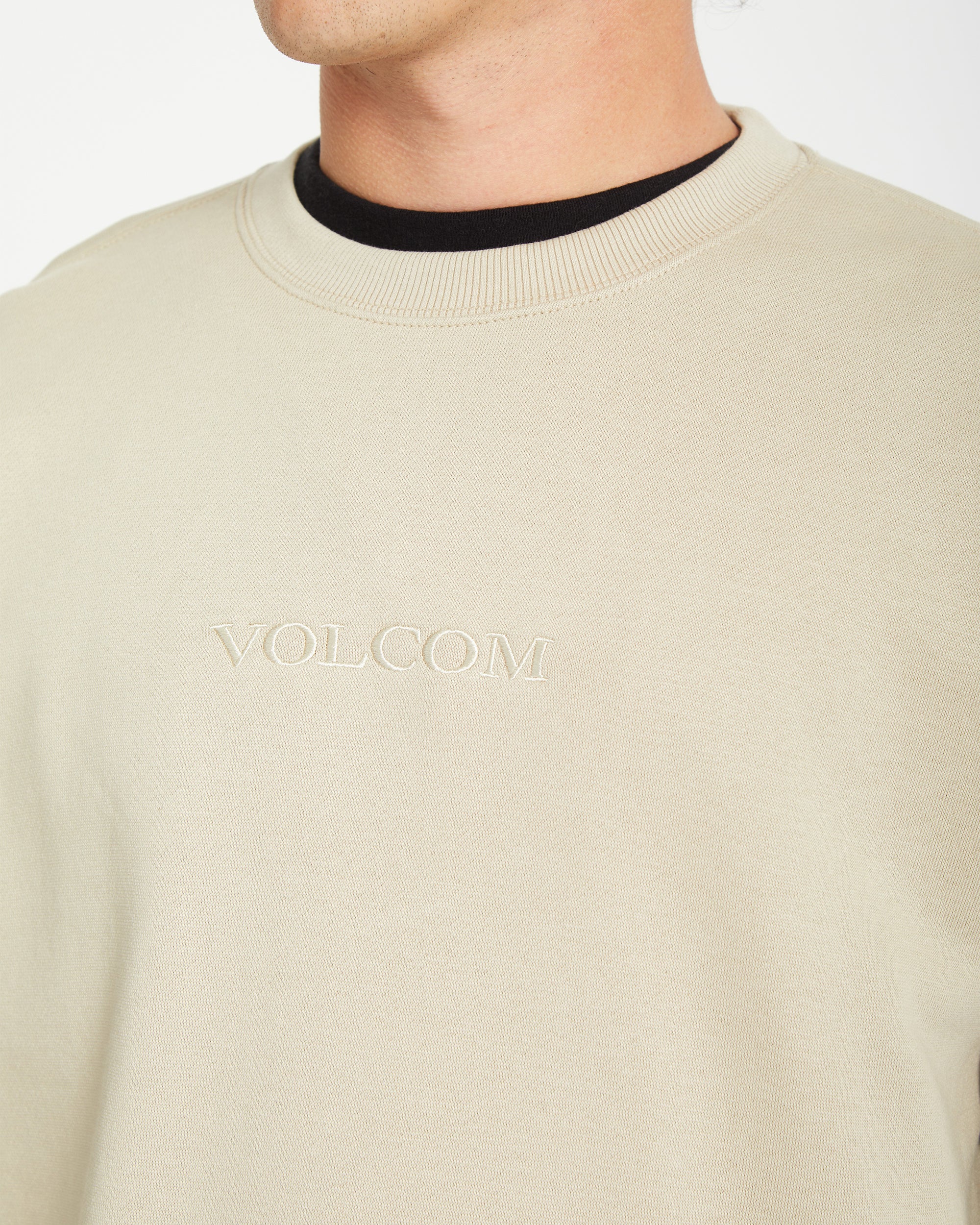 Volcom Stone Sweatshirt - LIGHT KHAKI - Image 4