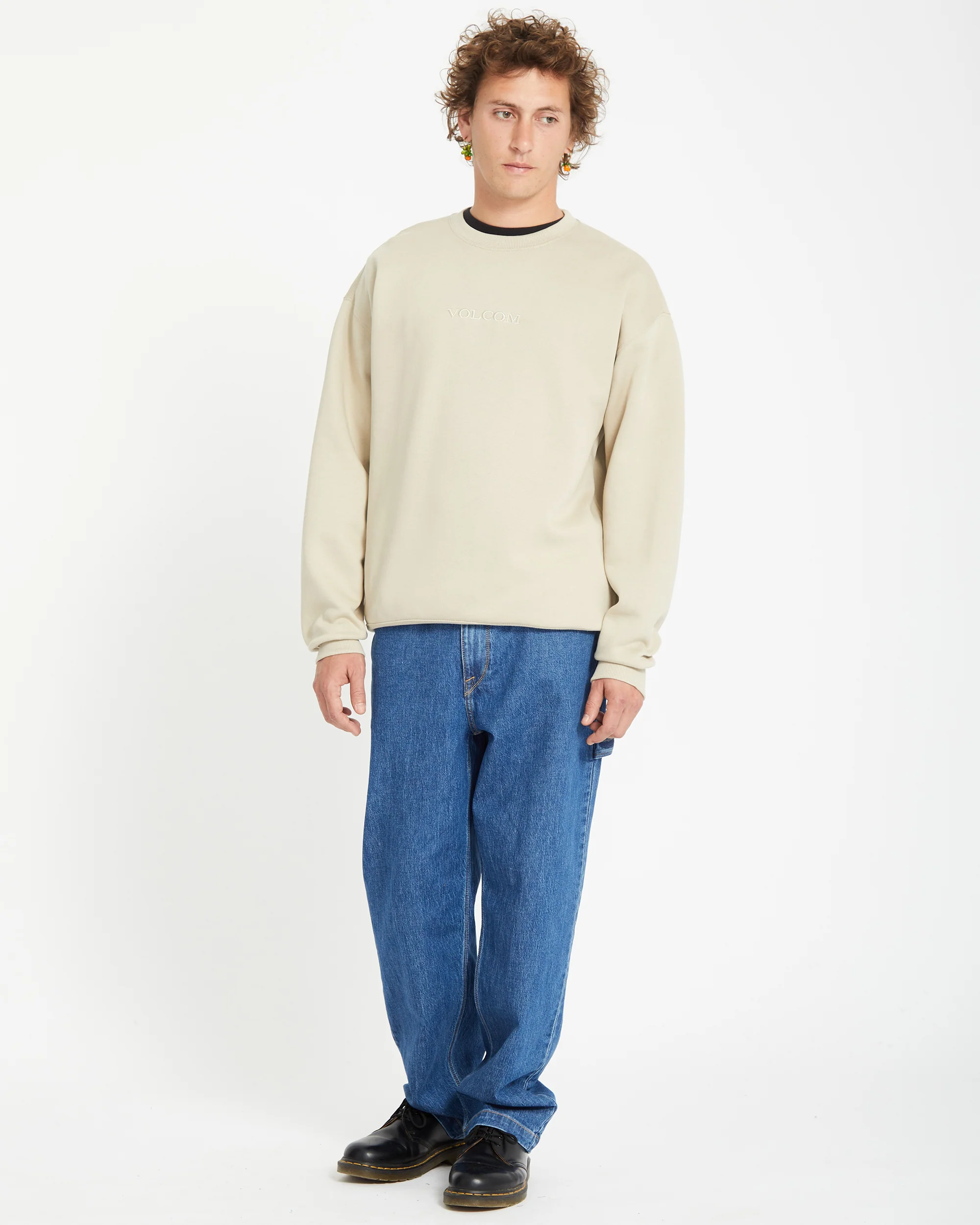 Volcom Stone Sweatshirt - LIGHT KHAKI - Image 5