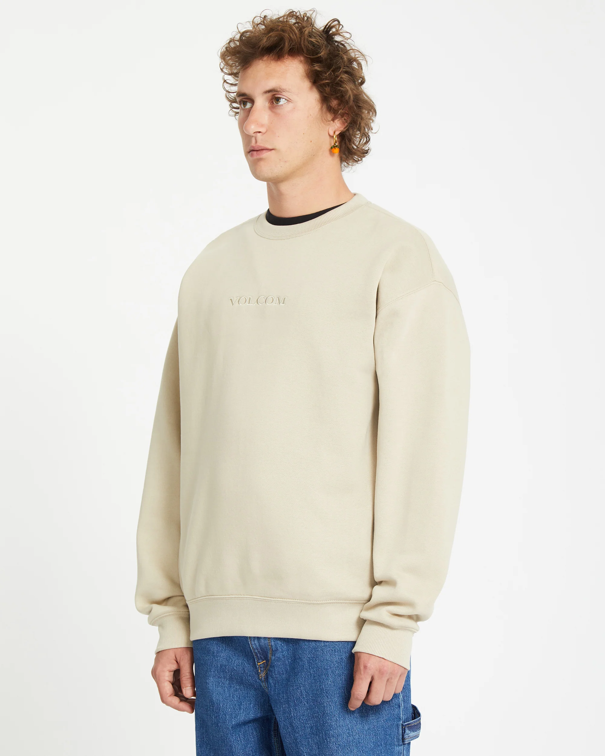 Volcom Stone Sweatshirt - LIGHT KHAKI - Image 6