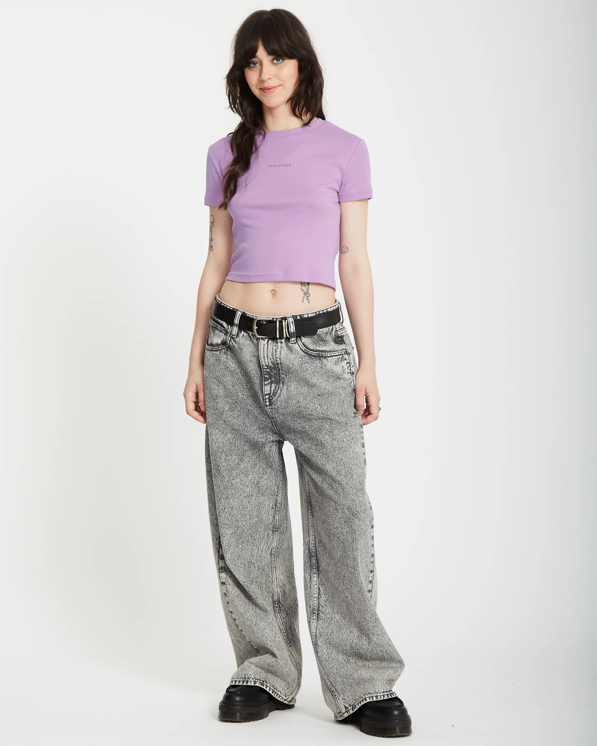 Volcomstone Tight Crop T-shirt - IRIS PURPLE - Image 5