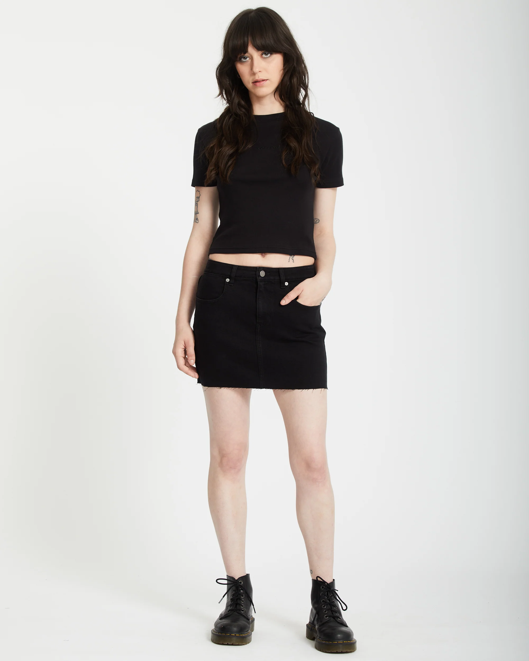 Volcomstone Tight Crop T-Shirt - Black - Image 5
