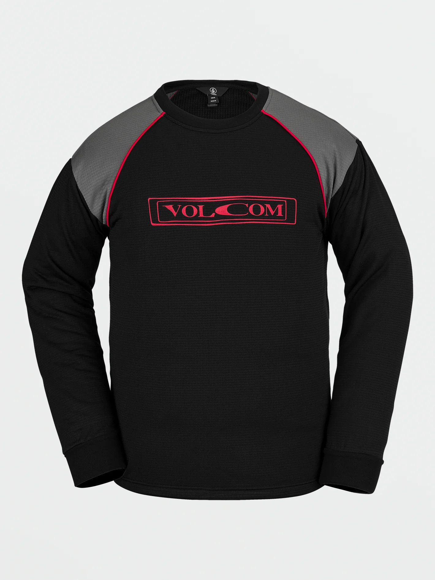 Waffle Backed Fleece Sweatshirt - Black