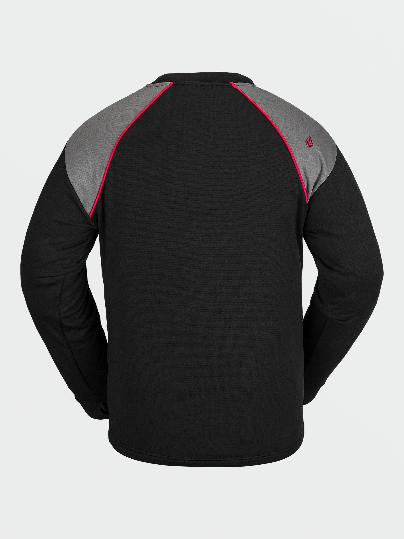 Waffle Backed Fleece Sweatshirt - Black - Image 2