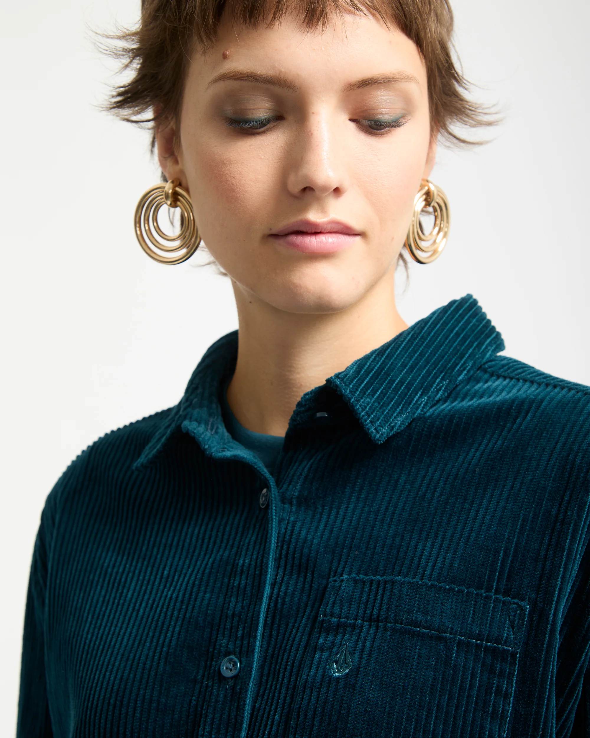 Weellow Corduroy Shirt - Emerald Green - Image 3