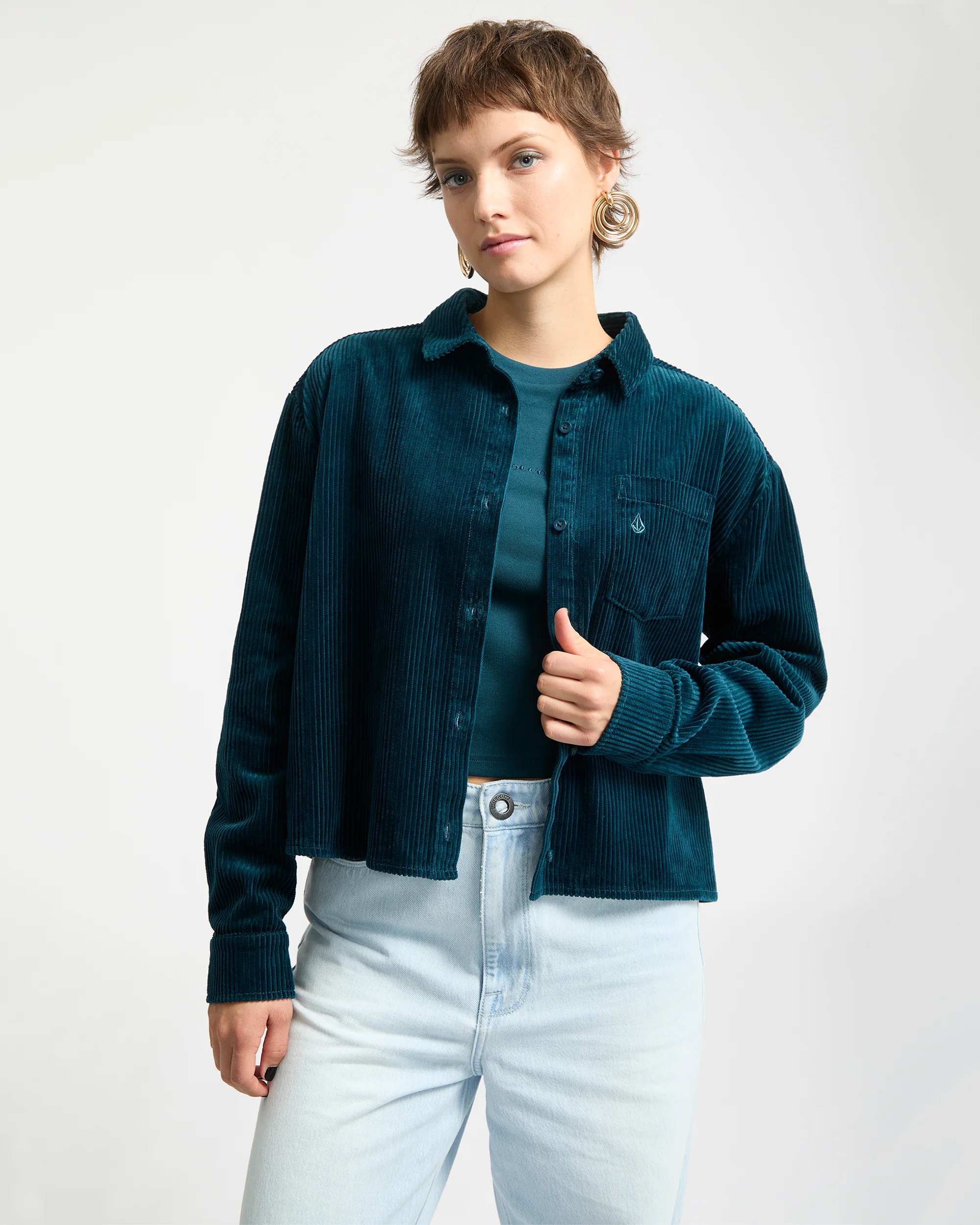 Weellow Corduroy Shirt - Emerald Green - Image 4