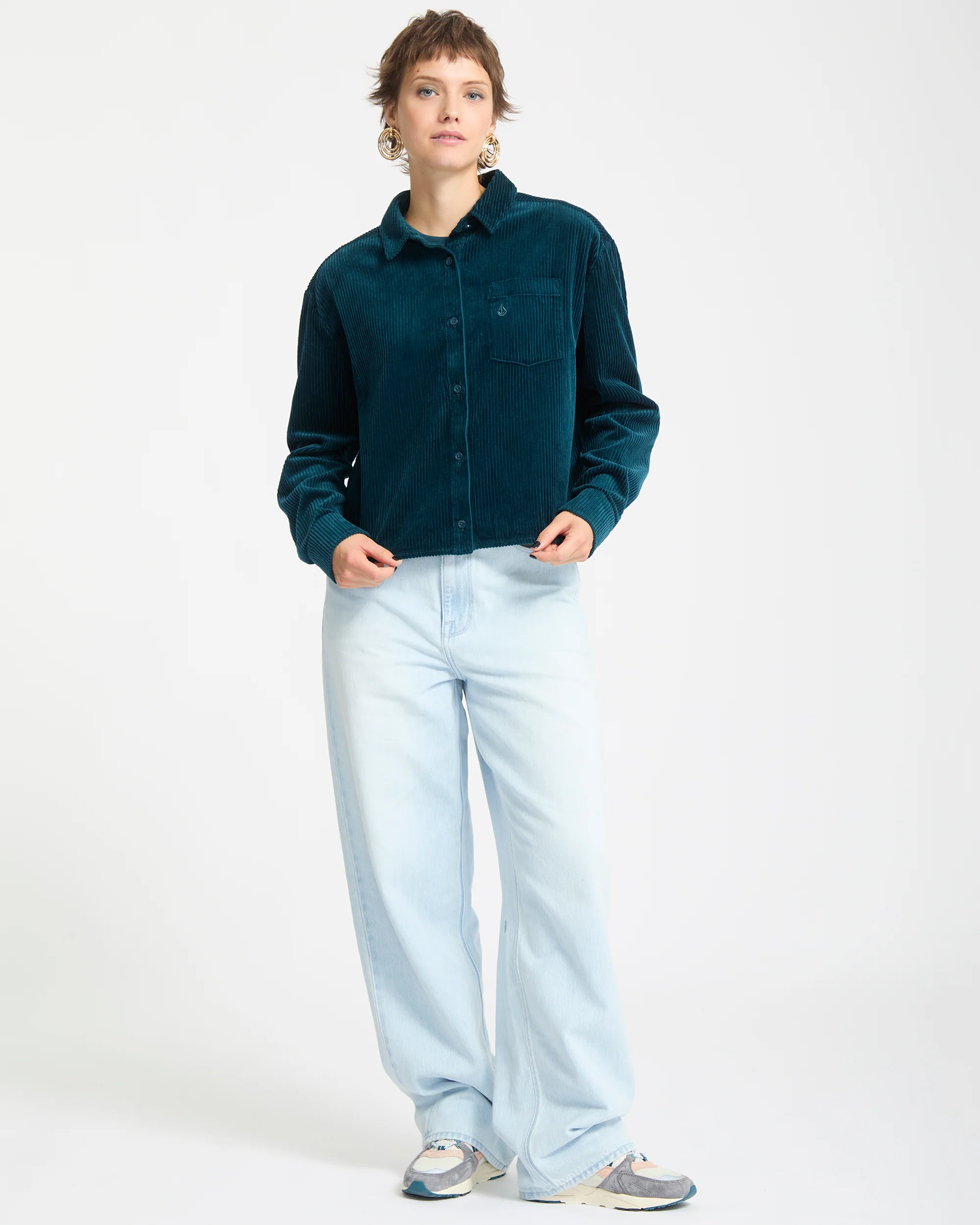 Weellow Corduroy Shirt - Emerald Green - Image 6