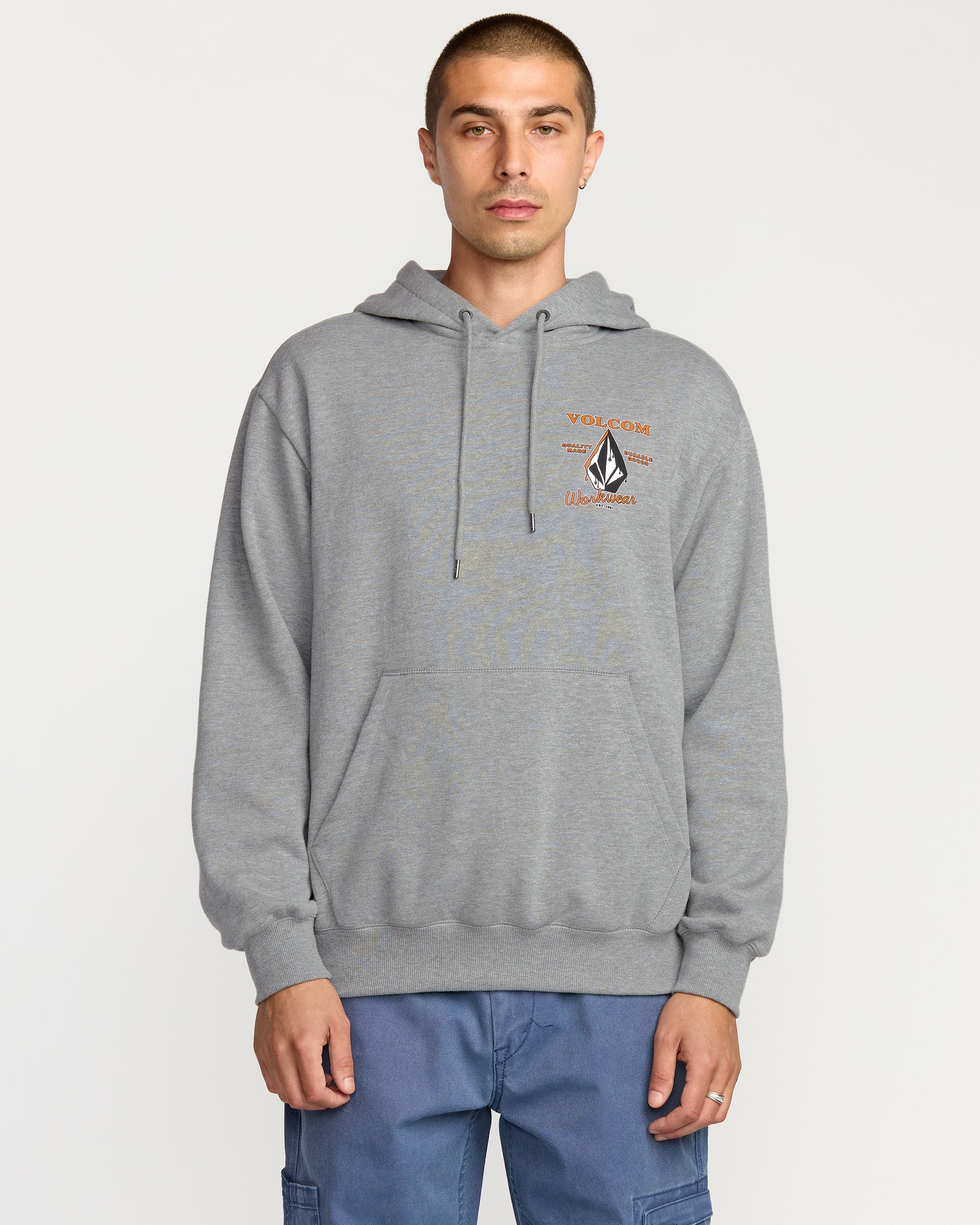 Workwear Hoodie - Heather Grey - Image 2