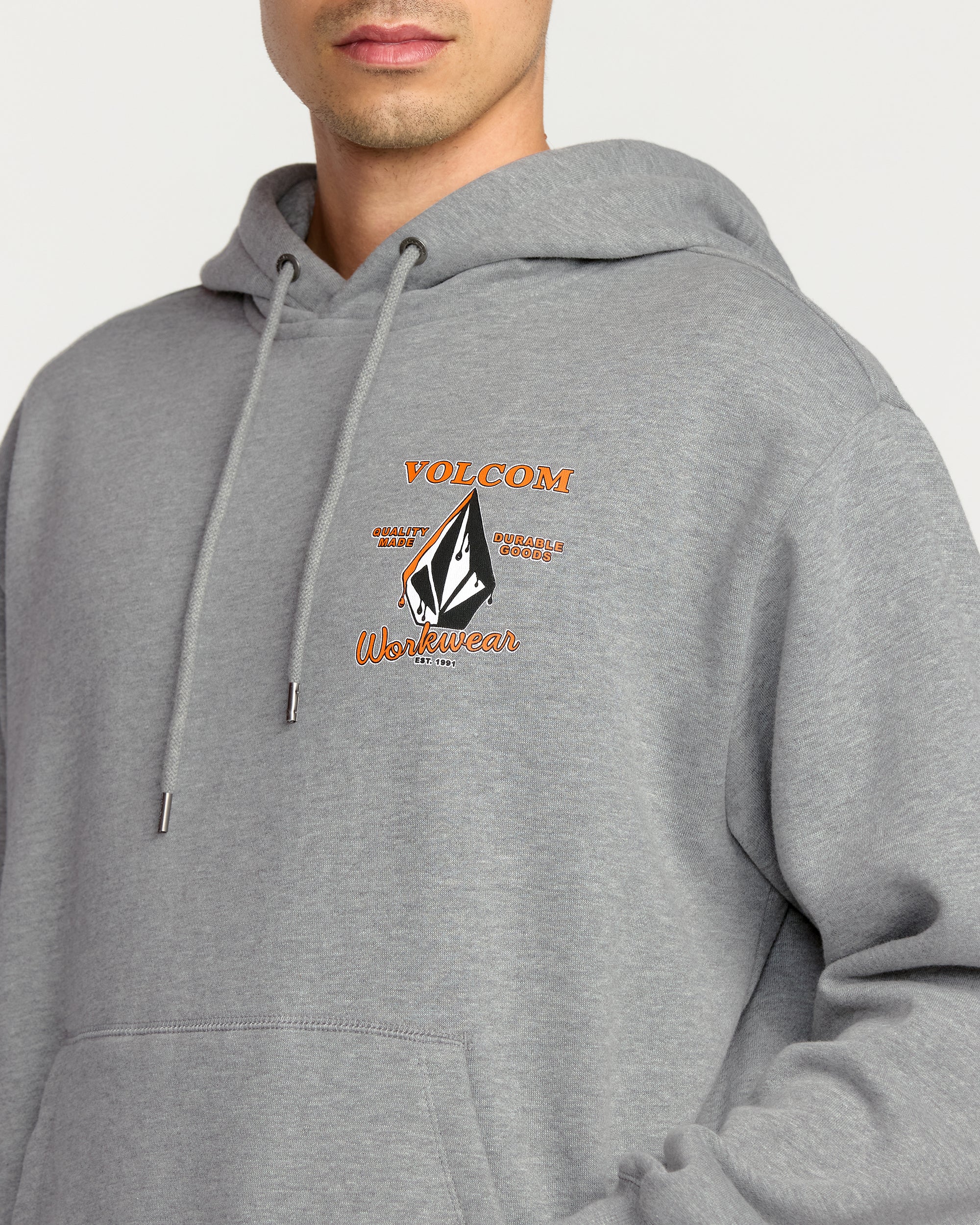 Workwear Hoodie - Heather Grey - Image 3