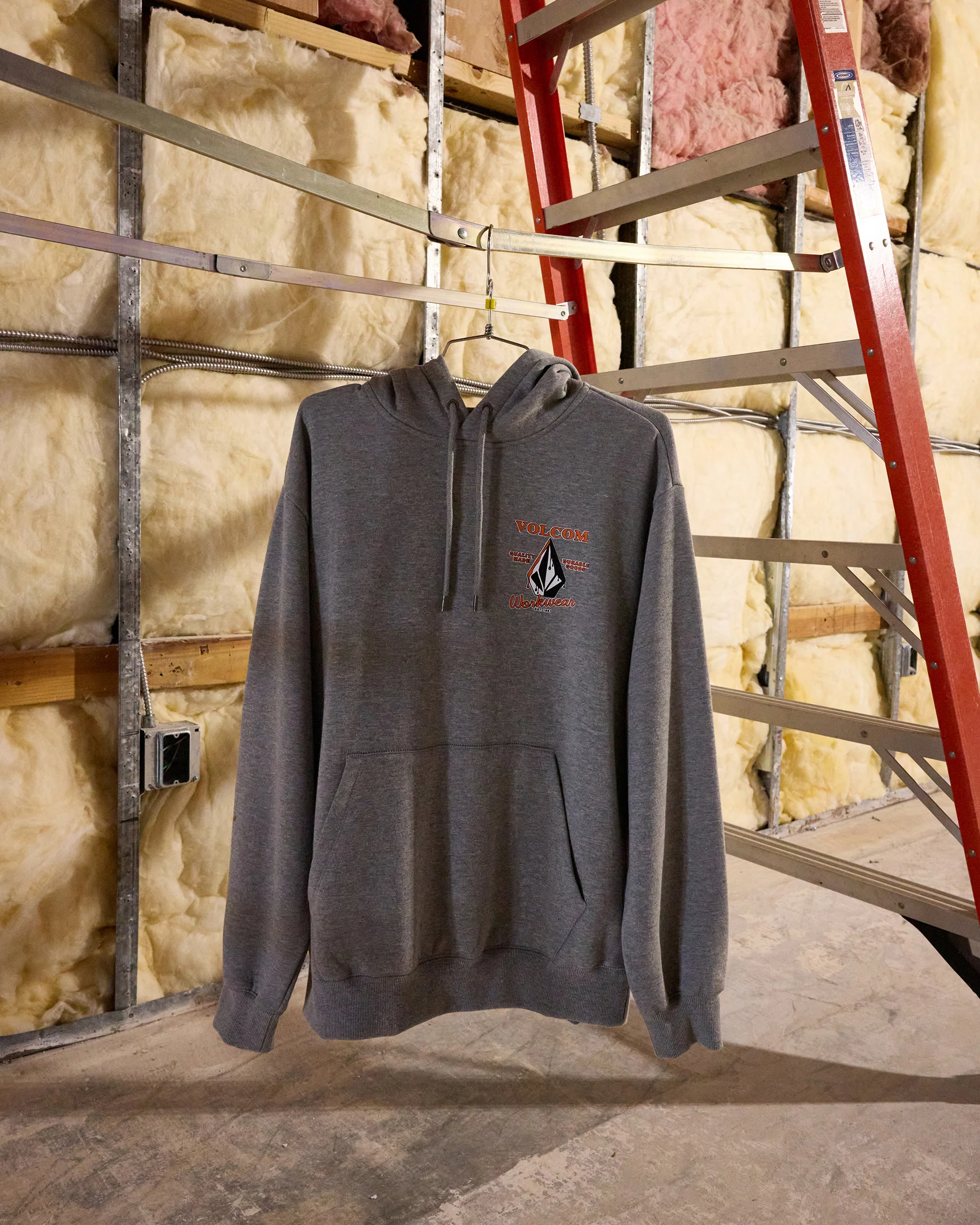 Workwear Hoodie - Heather Grey - Image 4