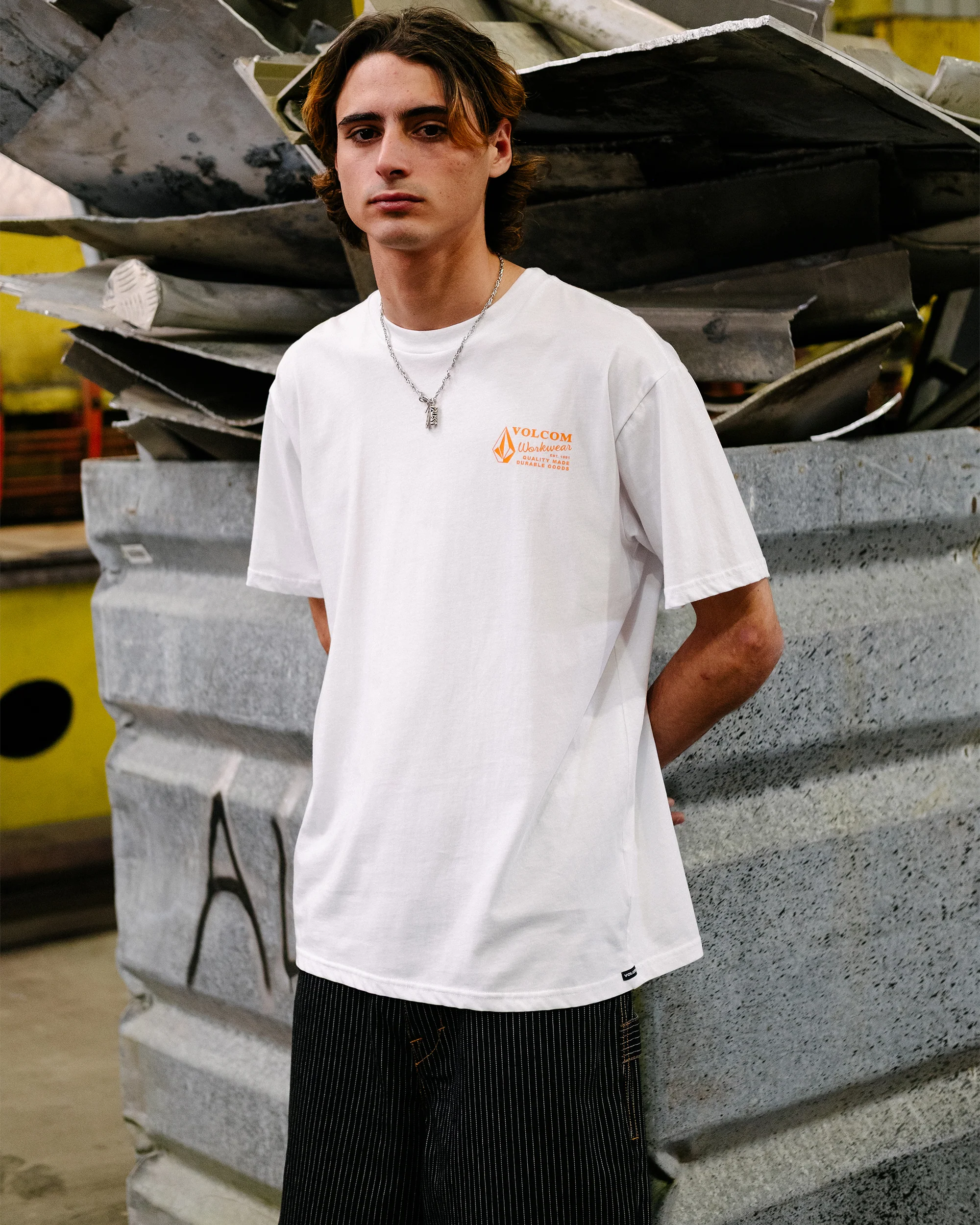 Workwear T-Shirt - White Combo - Image 5