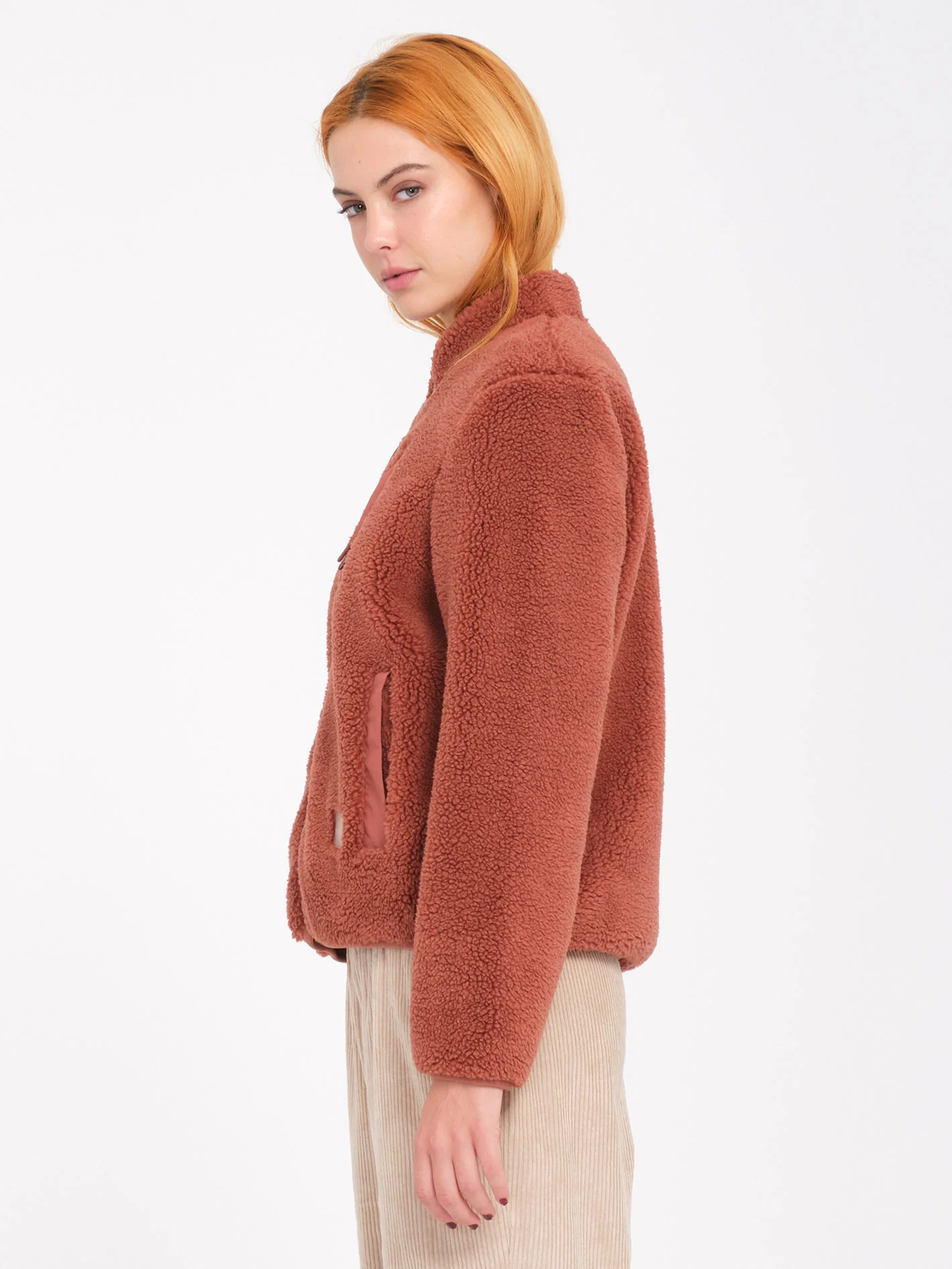 Wuzer Fuzzar Sherpa Sweatshirt - Chestnut Brown - Image 3