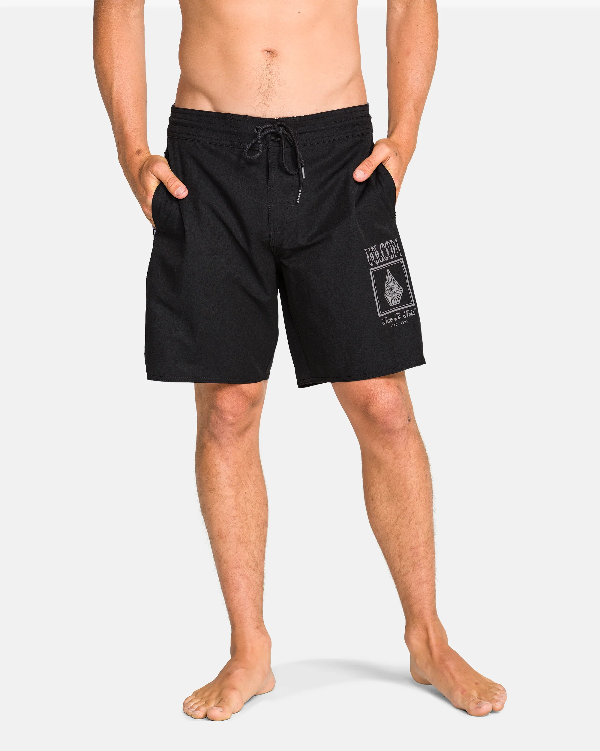 Yewster Loose Stoney 18" Boardshort - Black - Image 4