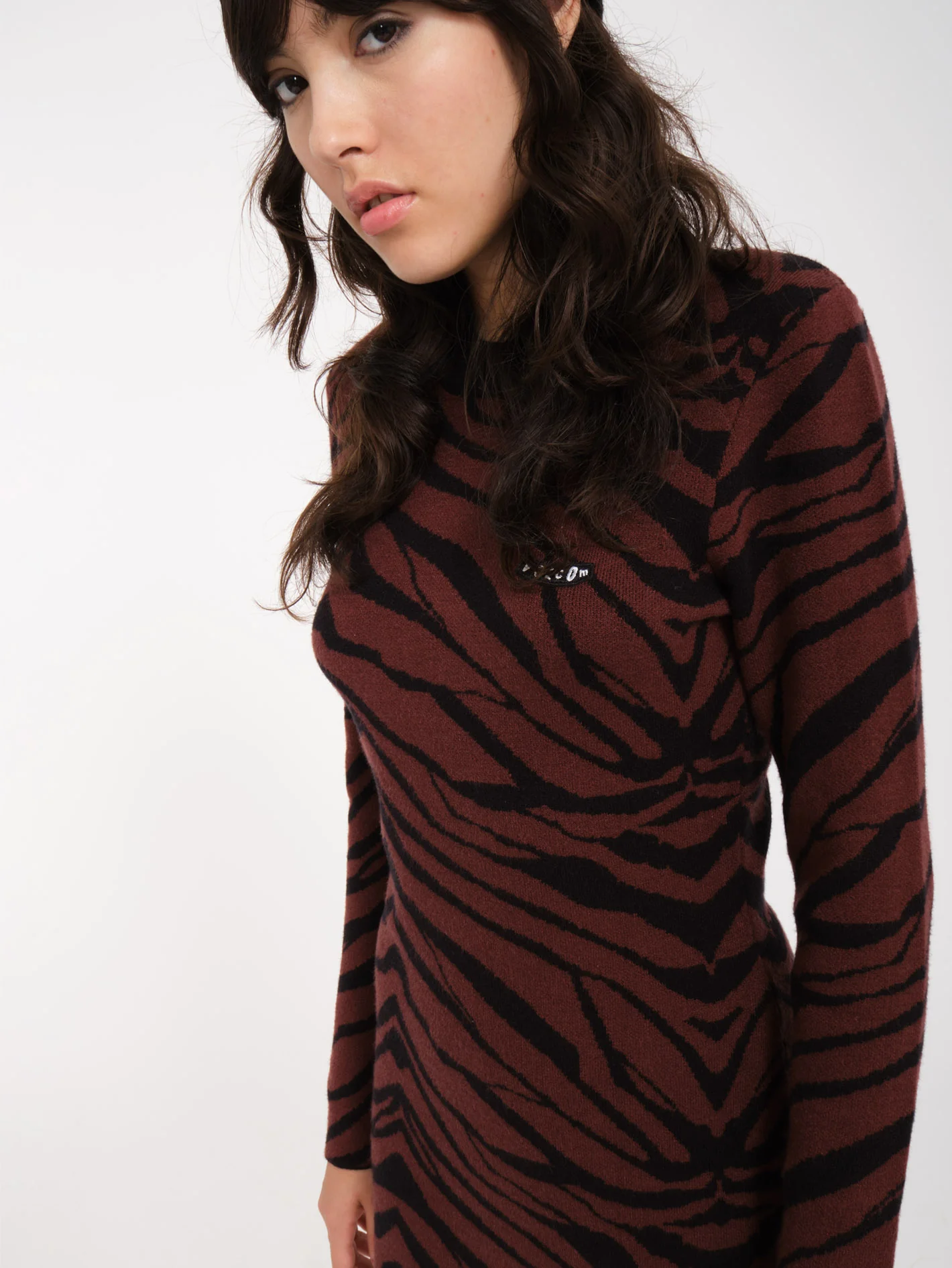 Zebra Dress - BITTER CHOCOLATE - Image 6